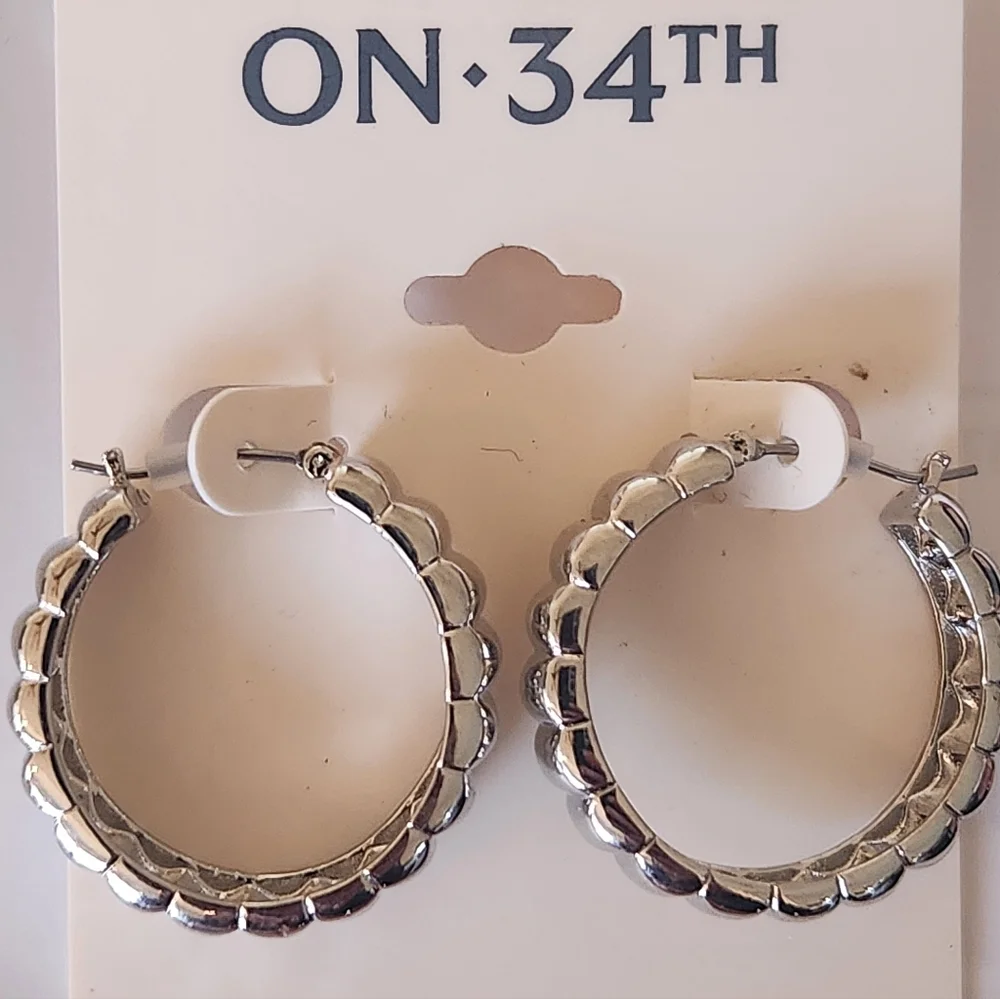 On 34th Silver Earrings NWT 2 PAIR - Picture 6 of 8